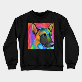 Belgian Malinois Dog Rainbow Painting Crewneck Sweatshirt